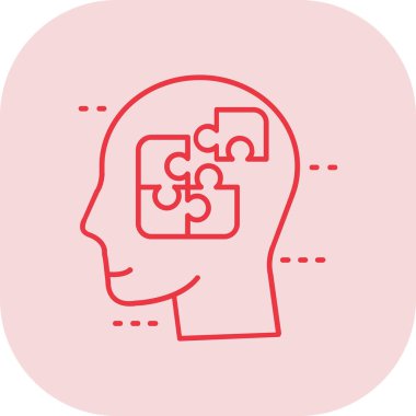 Bulmacalı insan kafası, vektör çizimi