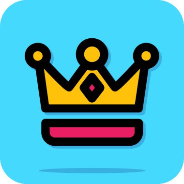 taç simgesi vektör illüstrasyonu