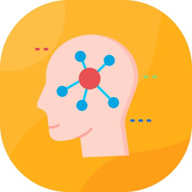 Virüslü insan kafası, düz simge