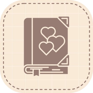 Kalp ikonu vektör illüstrasyonu