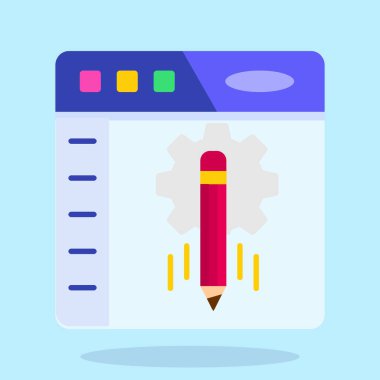 Gelişme için web renk simgeleri tasarımı