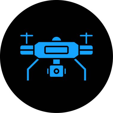 Drone simgesi, vektör illüstrasyonu basit tasarım