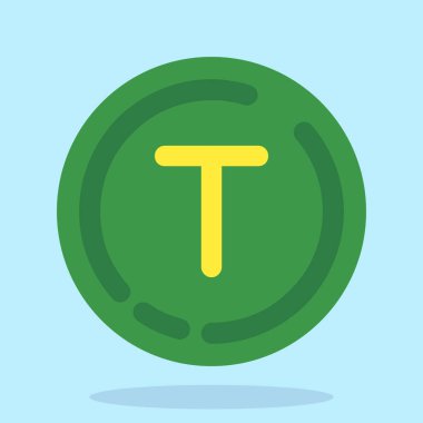 sikke harfi vektör illüstrasyonu