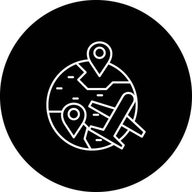 harita simgesinin vektör illüstrasyonu