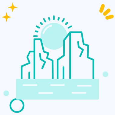 taslak simgesi. Fabrika binası Sanayi fabrikası. vektör