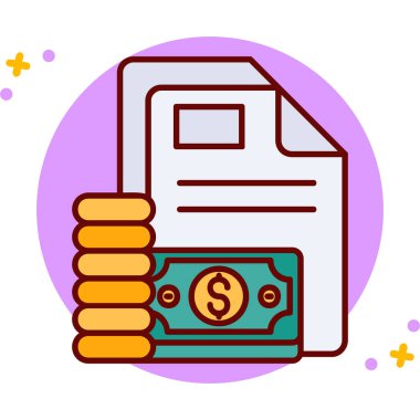 Para vektör resimli cüzdan.