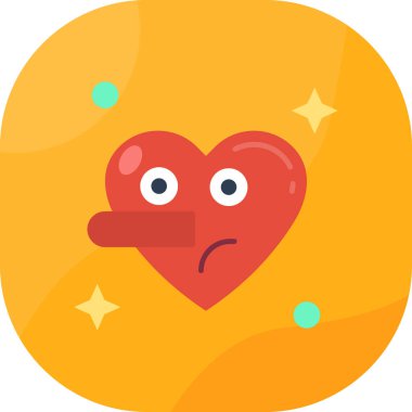 Düz dizaynlı kalp simgesi