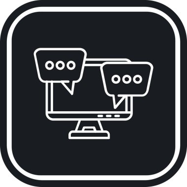 Sohbet simgesi soyut arkaplanda izole edildi