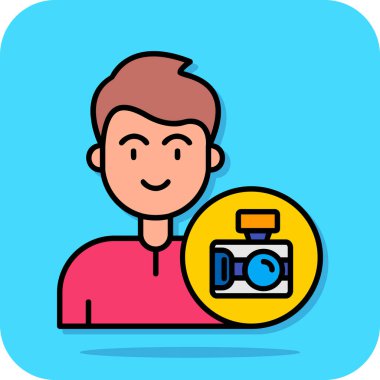 fotoğrafçı adam kamera simgesi