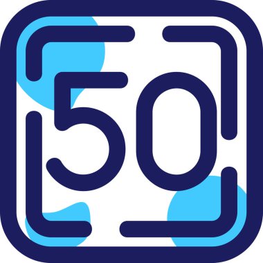 5 numaralı simge işaret vektör çizimi