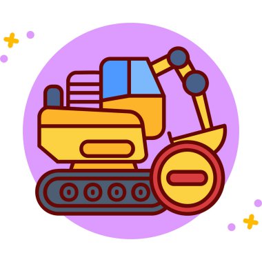 Araba motoru simgesi. Web için araba vektör simgelerinin özet çizimi