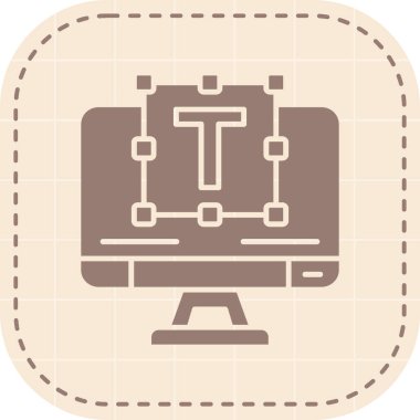 Bir bilgisayarın vektör illüstrasyonu
