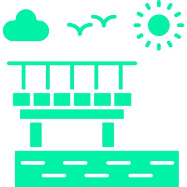 düz stil mimari yapı simgesi oluşturma