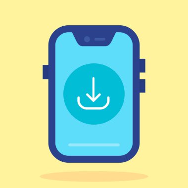 Cep telefonlu akıllı telefon. vektör illüstrasyonu