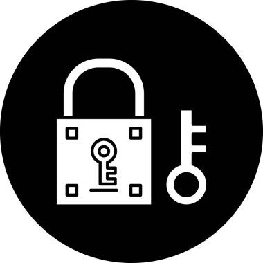 kilit simgesi, vektör illüstrasyonu