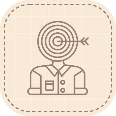 Çemberdeki hedef simgenin vektör illüstrasyonu