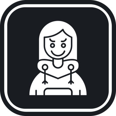 kadın simge vektör illüstrasyonu