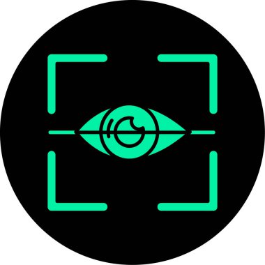 Moda stili izole edilmiş arkaplanda göz simgesi