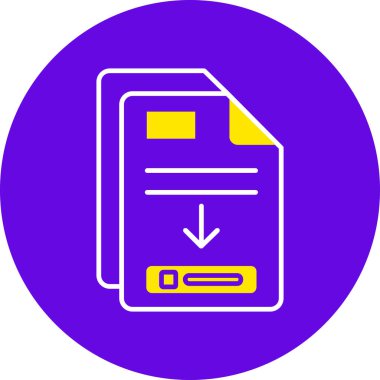 Belge. Web simgesi basit illüstrasyon