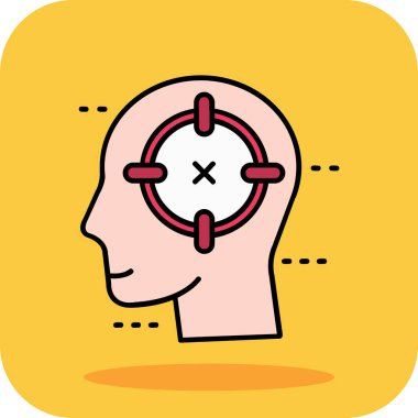 Saat yüzlü beyin ve ok vektör çizimi