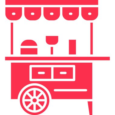 yemek kafe simgesi düz stil