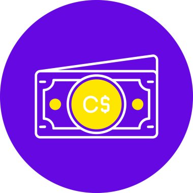 Dolar işareti web vektör simgesi