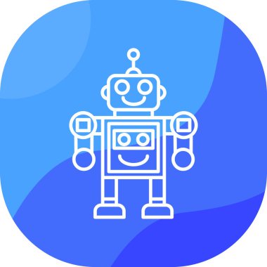 robot ikon vektör illüstrasyonu