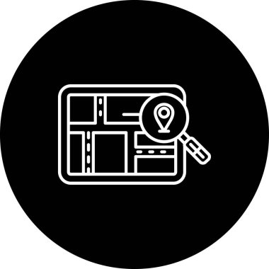 harita simgesi vektör illüstrasyonu