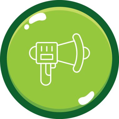 Moda biçimi izole edilmiş arkaplanda megafon simgesi