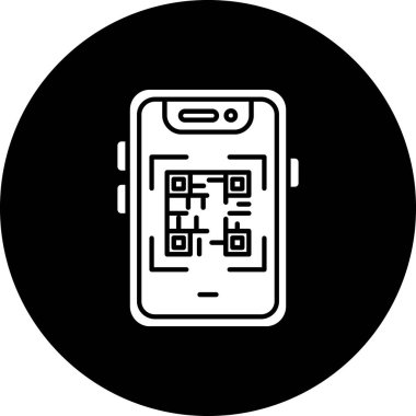 qr kod simgesi, vektör illüstrasyon tasarımı