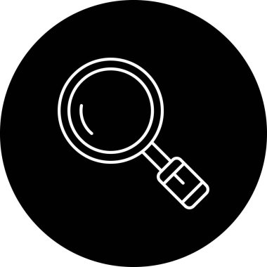 arama glyph çember simgesi tasarımı