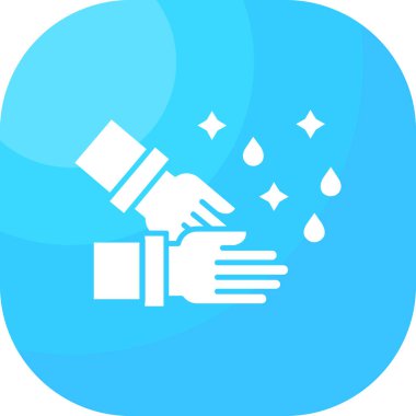 Su. Web simgesi basit illüstrasyon