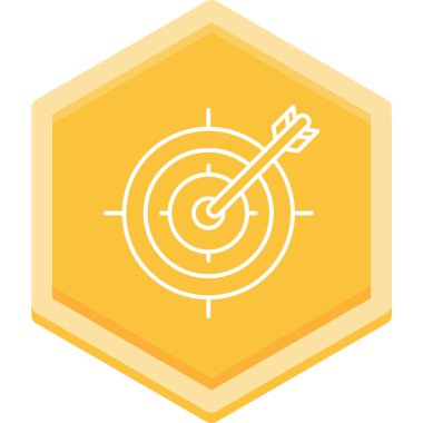 Hedef. Web simgesi vektör illüstrasyonu