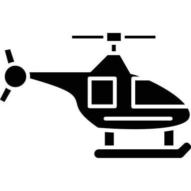 Helikopter. Web simgesi basit tasarım