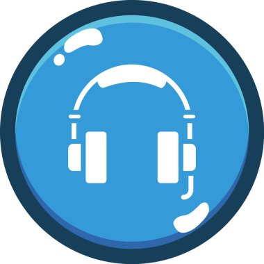 Moda düz izole edilmiş arka planda kulaklık simgesi