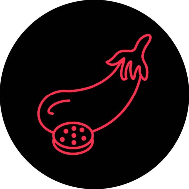 Moda biçimi izole edilmiş arkaplanda sosis simgesi