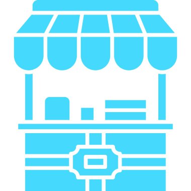 Alışveriş torbası ile mavi rengin vektör çizimi