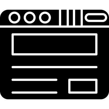 Bilgisayar. Web simgesi basit illüstrasyon