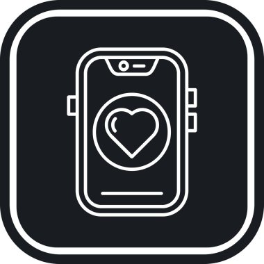 akıllı telefon simgesi, basit vektör illüstrasyonu