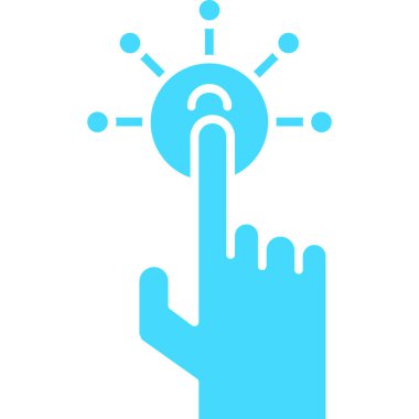 Parmak simgesi vektör illüstrasyon tasarımı ile el