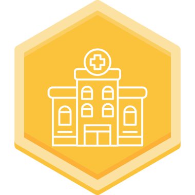 Hastane binası vektör simgesi