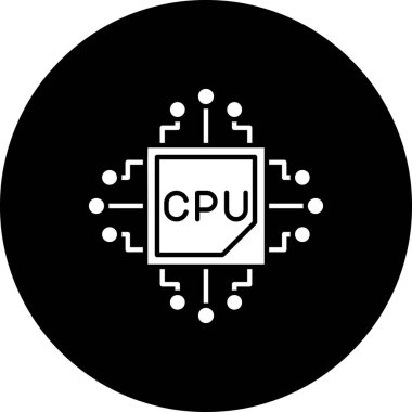 İşlemci. Web simgesi basit illüstrasyon