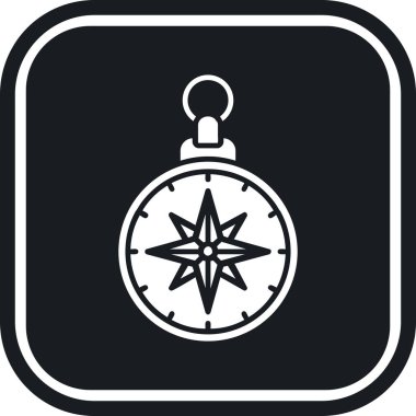 Pusula. Web simgesi basit tasarım