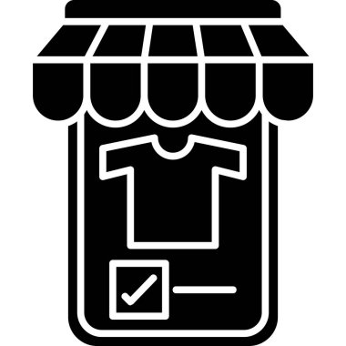 Dükkan. Web simgesi basit illüstrasyon