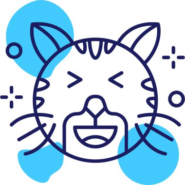 kedi simgesi vektör illüstrasyonu