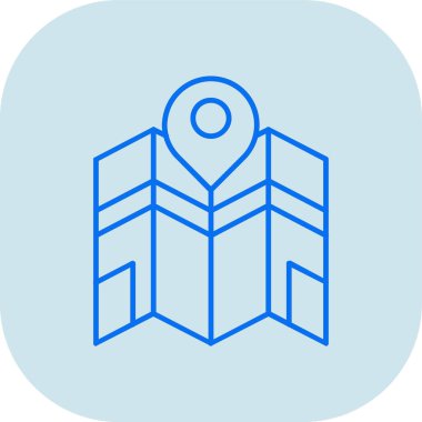 konum haritası pin simgesi ana hat biçiminde