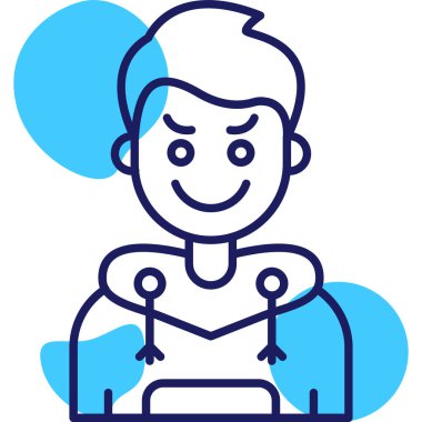 Erkek çocuk avatar simgesi - taslak biçimi