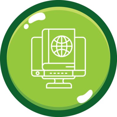 Bilgisayar simgesi. vektör illüstrasyonu