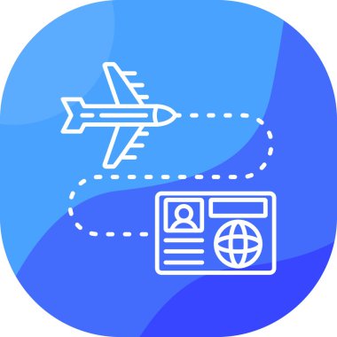 Uçak uçuş uçağı simgesi - ana hatlar biçiminde