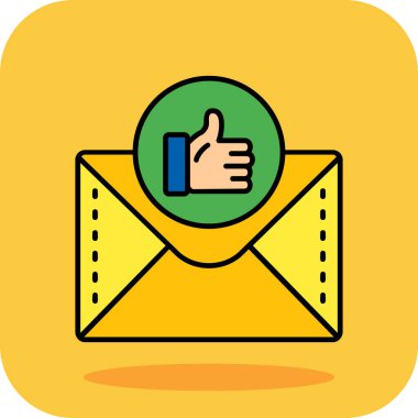 e- posta zarfı simgesi, vektör illüstrasyon tasarımı